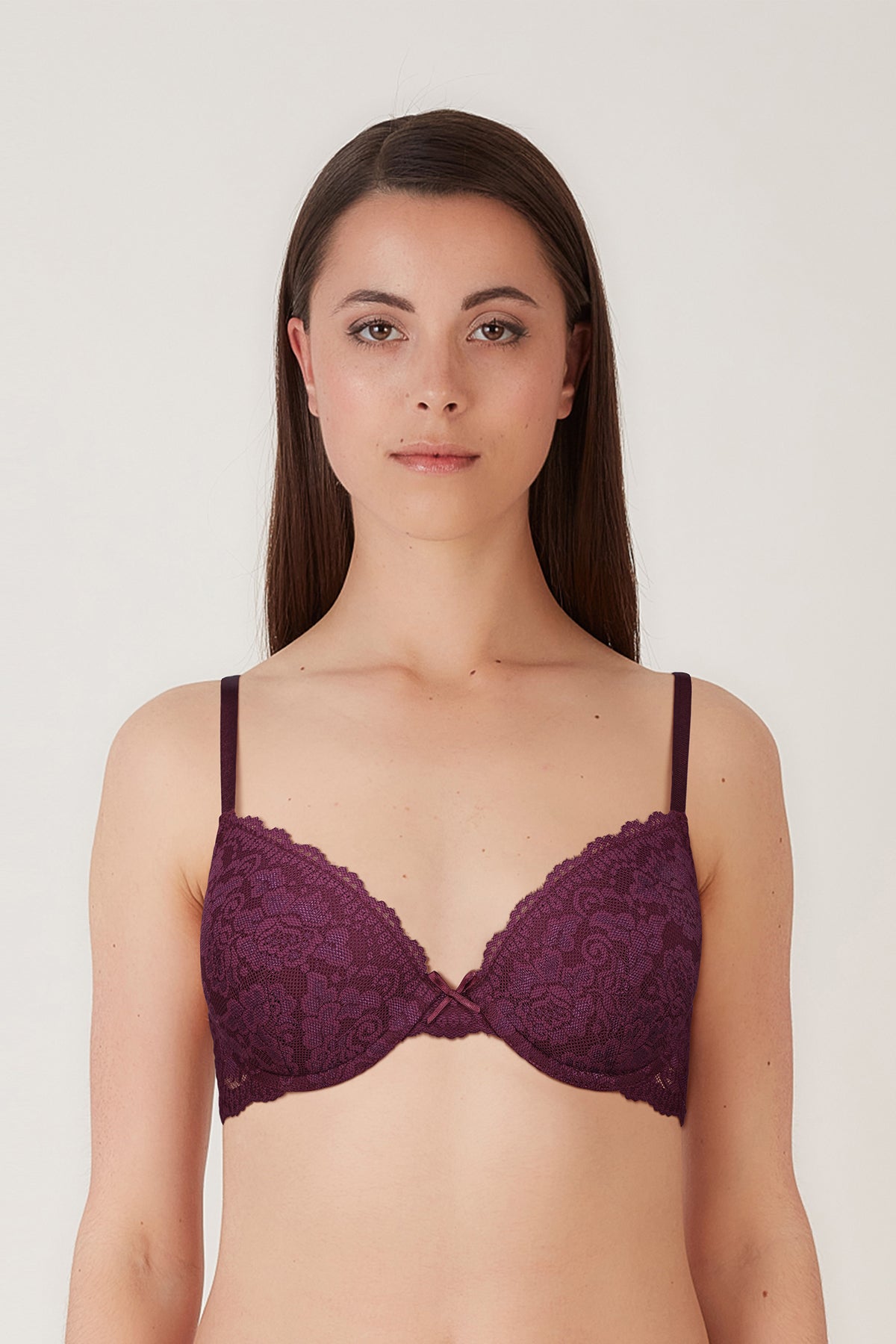 BLS | Passion Wired And Pushup Lace Bra | Berry | Best Price in Pakistan original skincare product Pakistan