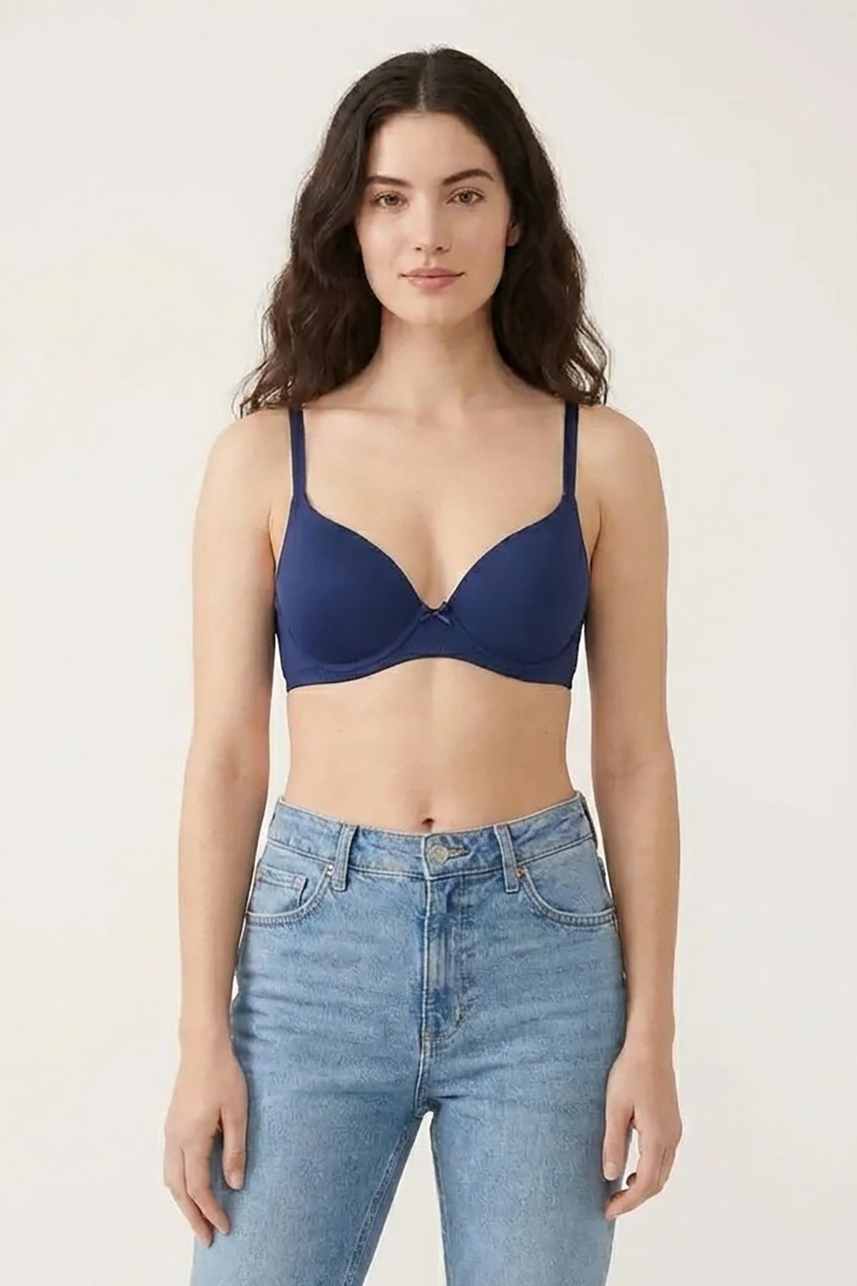 BLS | Pero Wired And Padded Cotton Bra | Navy Blue | Best Price in Pakistan original skincare product Pakistan مرکزی تصویر