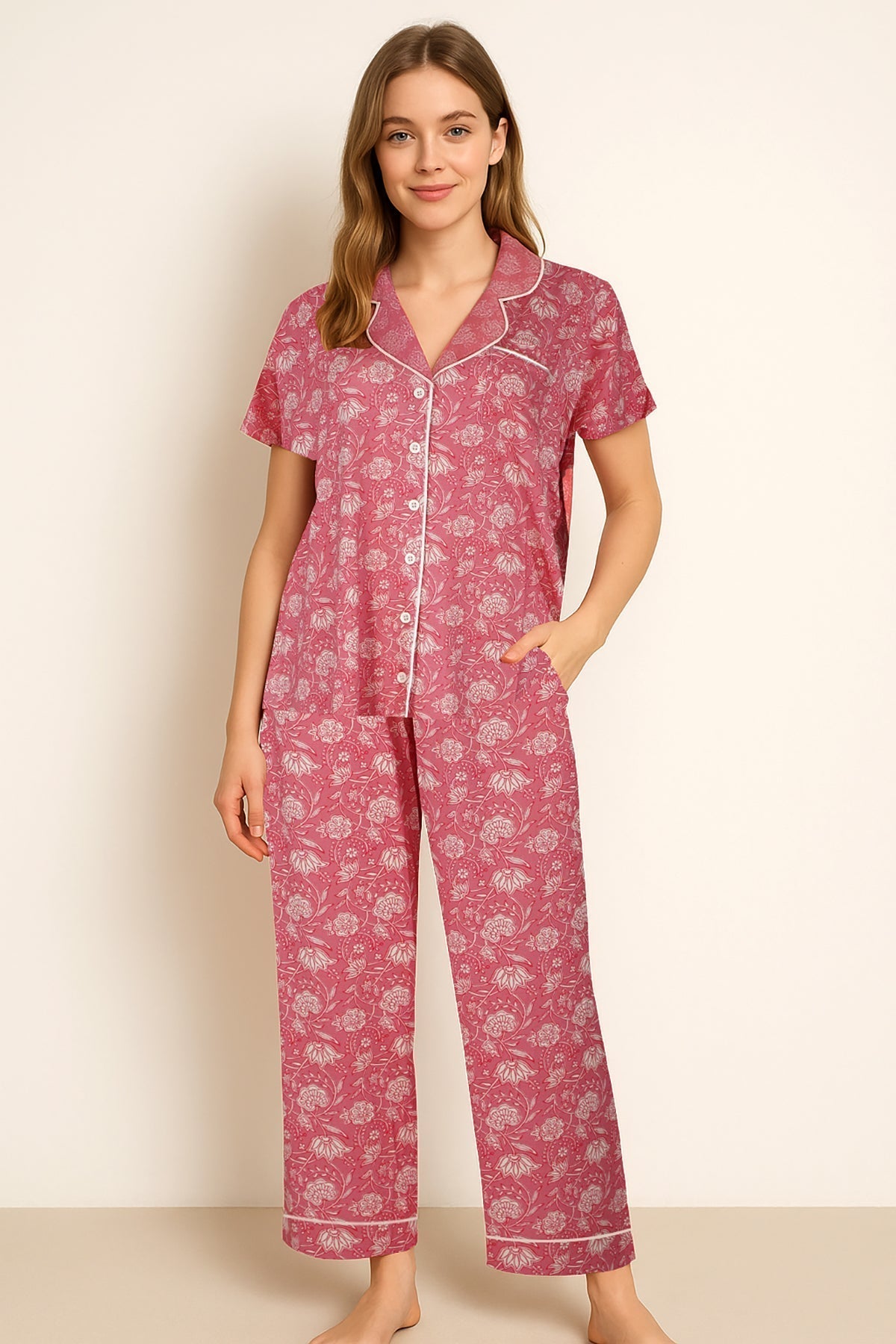 BLS | Primerose Viscose Pajama Set | Best Price in Pakistan original skincare product Pakistan