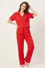 BLS | Short sleeves with long pants Pajama Set | Red | Best Price in Pakistan original skincare product Pakistan