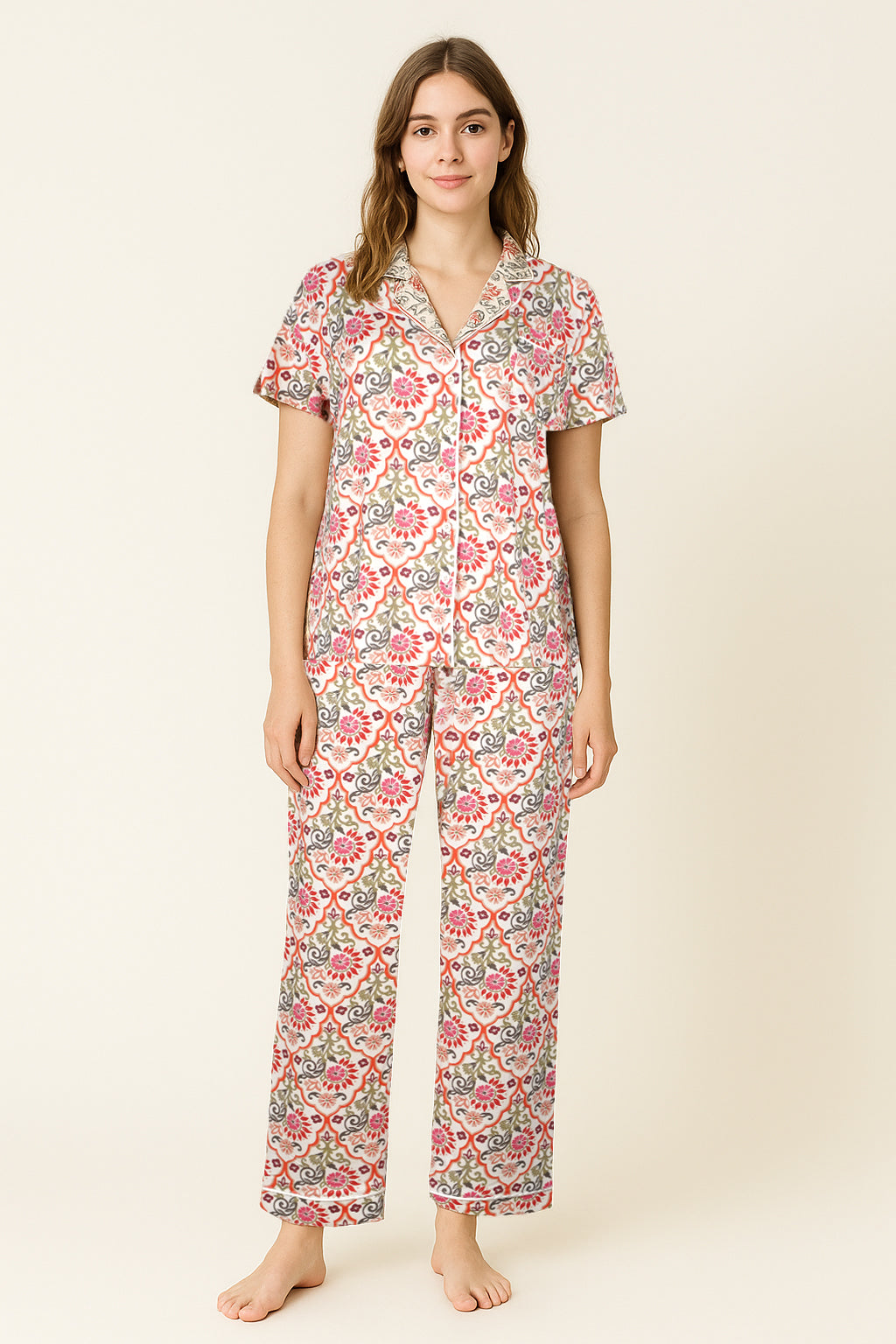 BLS | Magnolia Viscose Pajama Set | Best Price in Pakistan original skincare product Pakistan مرکزی تصویر