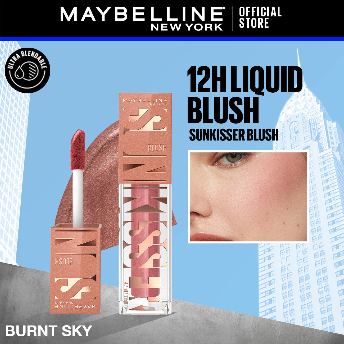 Maybelline New York, Sunkisser Liquid Glow Blush With Vitamin E | Best Price in Pakistan original skincare product Pakistan