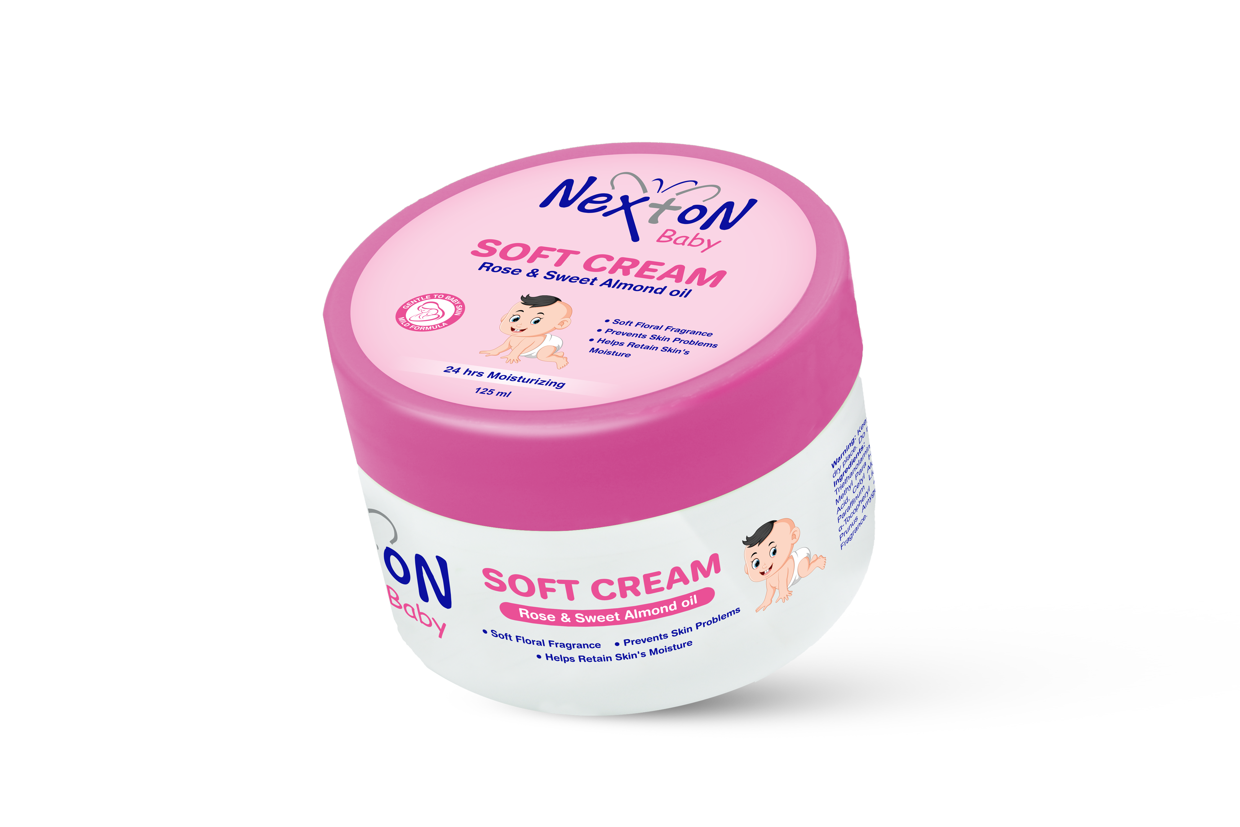 Nexton Baby Soft Cream Rose And Sweet Almond Oil | Best Price in Pakistan original skincare product Pakistan مرکزی تصویر