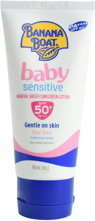 Banana Boat Baby Sensitive Sunscreen Lotion Spf 50 Pa+++ 90Ml | Best Price in Pakistan original skincare product Pakistan مرکزی تصویر