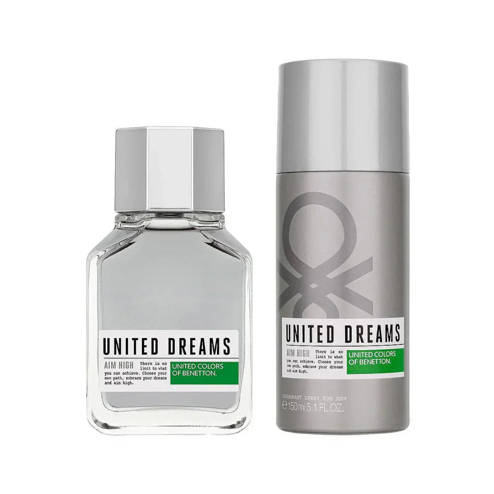 Benetton United Dreams Aim High For Men Set Edt 100Ml+Deodrant 150Ml | Best Price in Pakistan original skincare product Pakistan