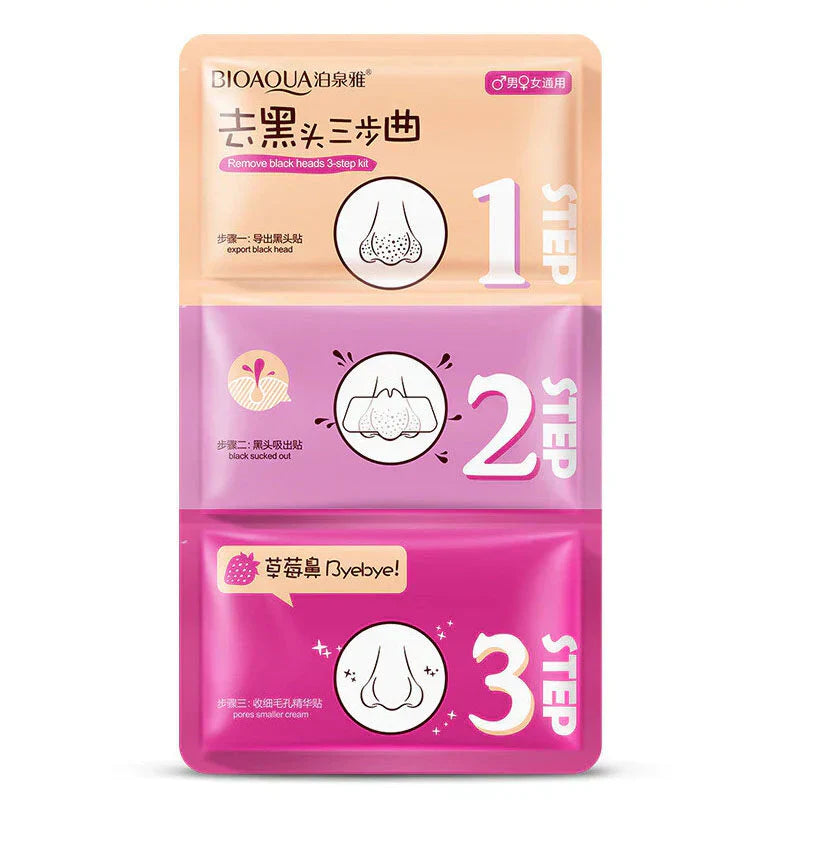 Bio Aqua | Blackhead Removing Three-Step Nasal Mask 3x7g | Best Price in Pakistan original skincare product Pakistan Main image