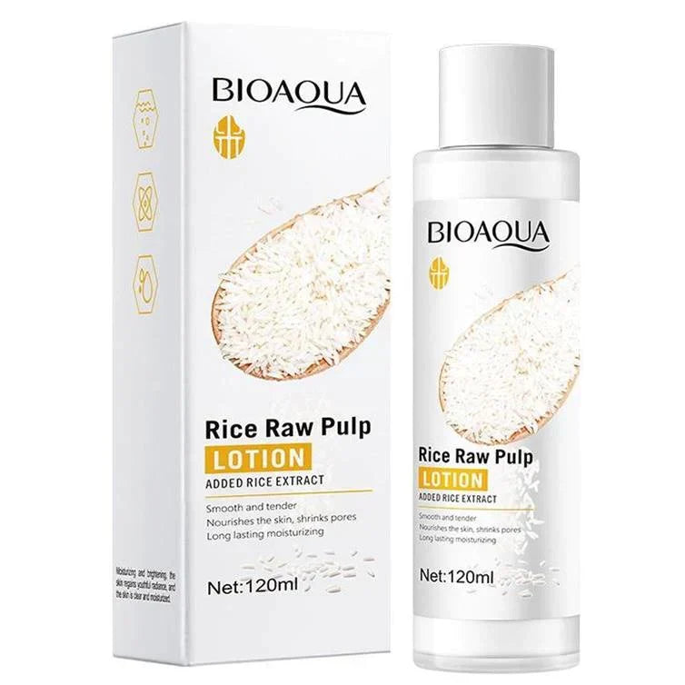 Bioaqua Rice Raw Pulp Lotion 120Ml | Best Price in Pakistan original skincare product Pakistan
