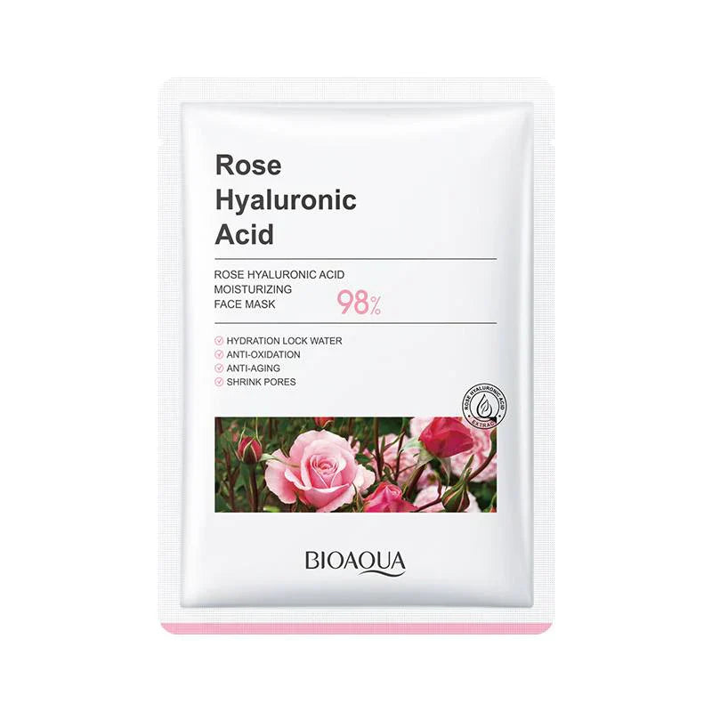 Bioaqua | Rose Hyaluronic Acid Moisturizing Face Mask 25G | 1 PC | Best Price in Pakistan original skincare product Pakistan Main image