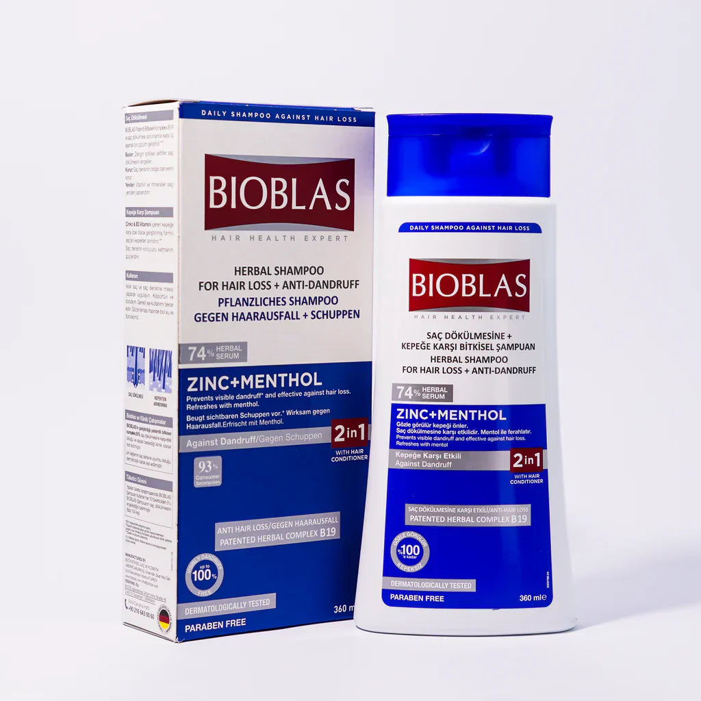 Bioblas Ahl Zinc+Menthol Shampoo 360Ml | Best Price in Pakistan original skincare product Pakistan
