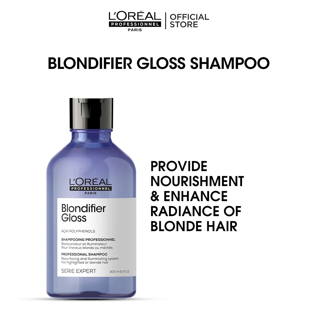 Loreal Professionnel Serie Expert Blondifier Gloss Shampoo | 300ml | For Highlighted Or Blond Hair | Best Price in Pakistan original skincare product Pakistan