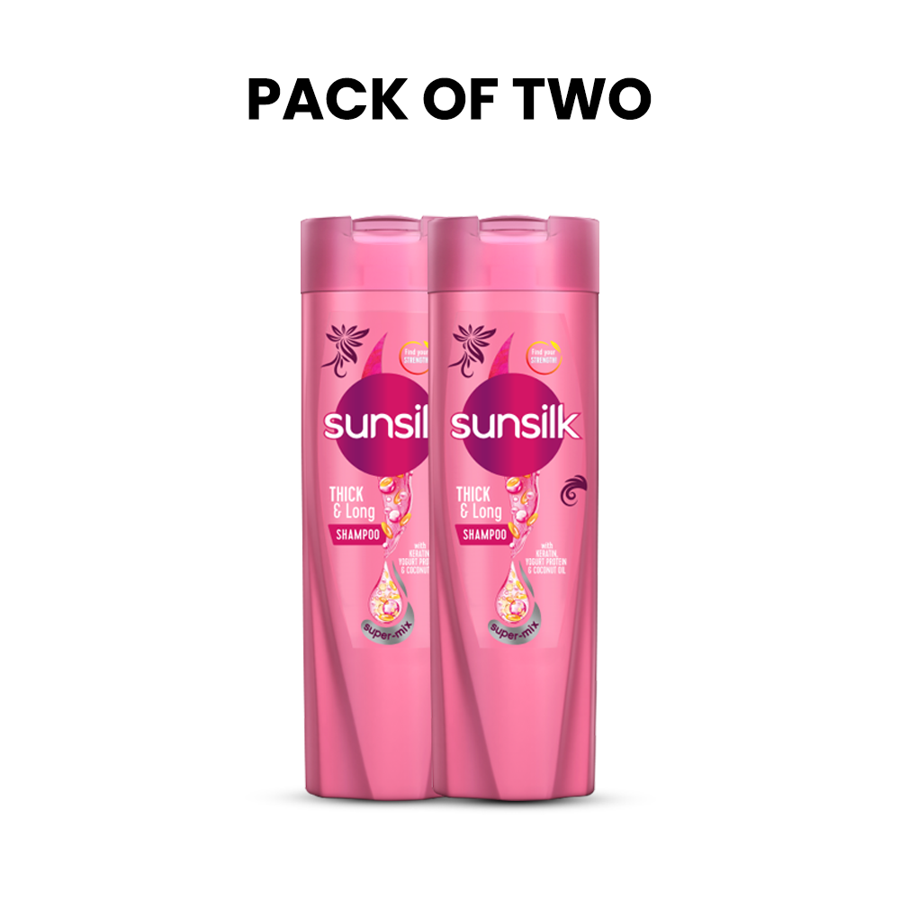 Bundle | Pack of 2 Sunsilk Shampoo Thick & Long | 360Ml | Best Price in Pakistan original skincare product Pakistan Main image