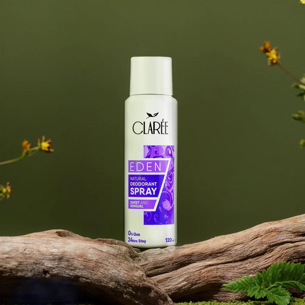 CLAREE Eden Natural Deodorant Spray | Sweet and Sensual | Best Price in Pakistan original skincare product Pakistan