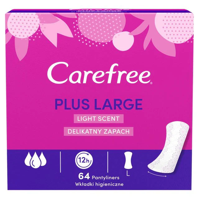 Care Free Liners Plus Large Light Scent 64'S | Best Price in Pakistan original skincare product Pakistan