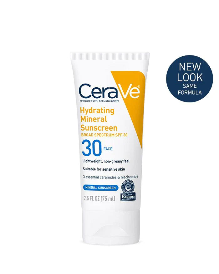 CeraVe | Hydrating Mineral Sunscreen SPF 30 | 75ml | Best Price in Pakistan original skincare product Pakistan مرکزی تصویر