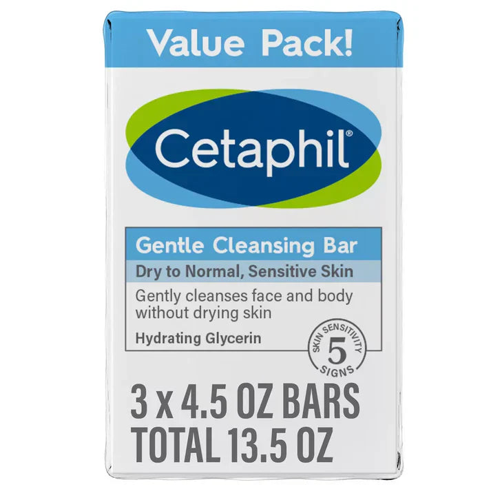 Cetaphil | Gentle Cleansing Bar (4.5Oz X 3Pcs) | Best Price in Pakistan original skincare product Pakistan