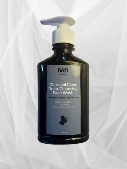 B&B Derma | Charcoal Clear Deep-Cleansing Face Wash | Best Price in Pakistan original skincare product Pakistan Main image