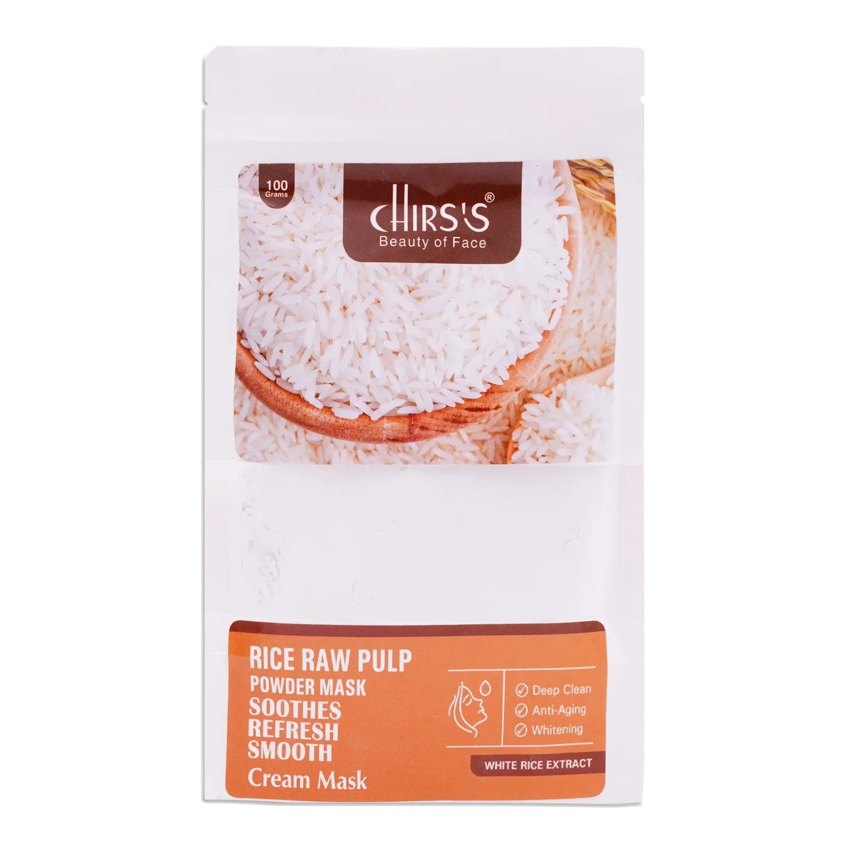 Chirs's Powder Mask Rice 100g | Best Price in Pakistan original skincare product Pakistan مرکزی تصویر
