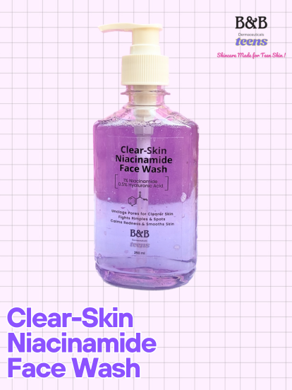 B&B Derma | Clear-Skin Niacinamide Face Wash Teens | Best Price in Pakistan original skincare product Pakistan Main image