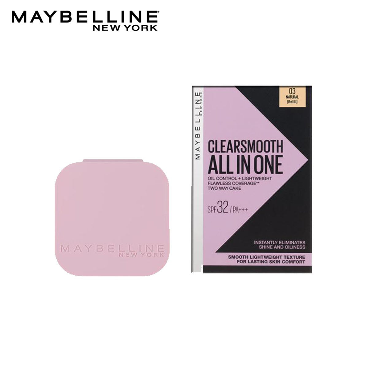 Maybelline | Clear Smooth All In One Powder Foundation Refill | 03 Natural | Best Price in Pakistan original skincare product Pakistan مرکزی تصویر