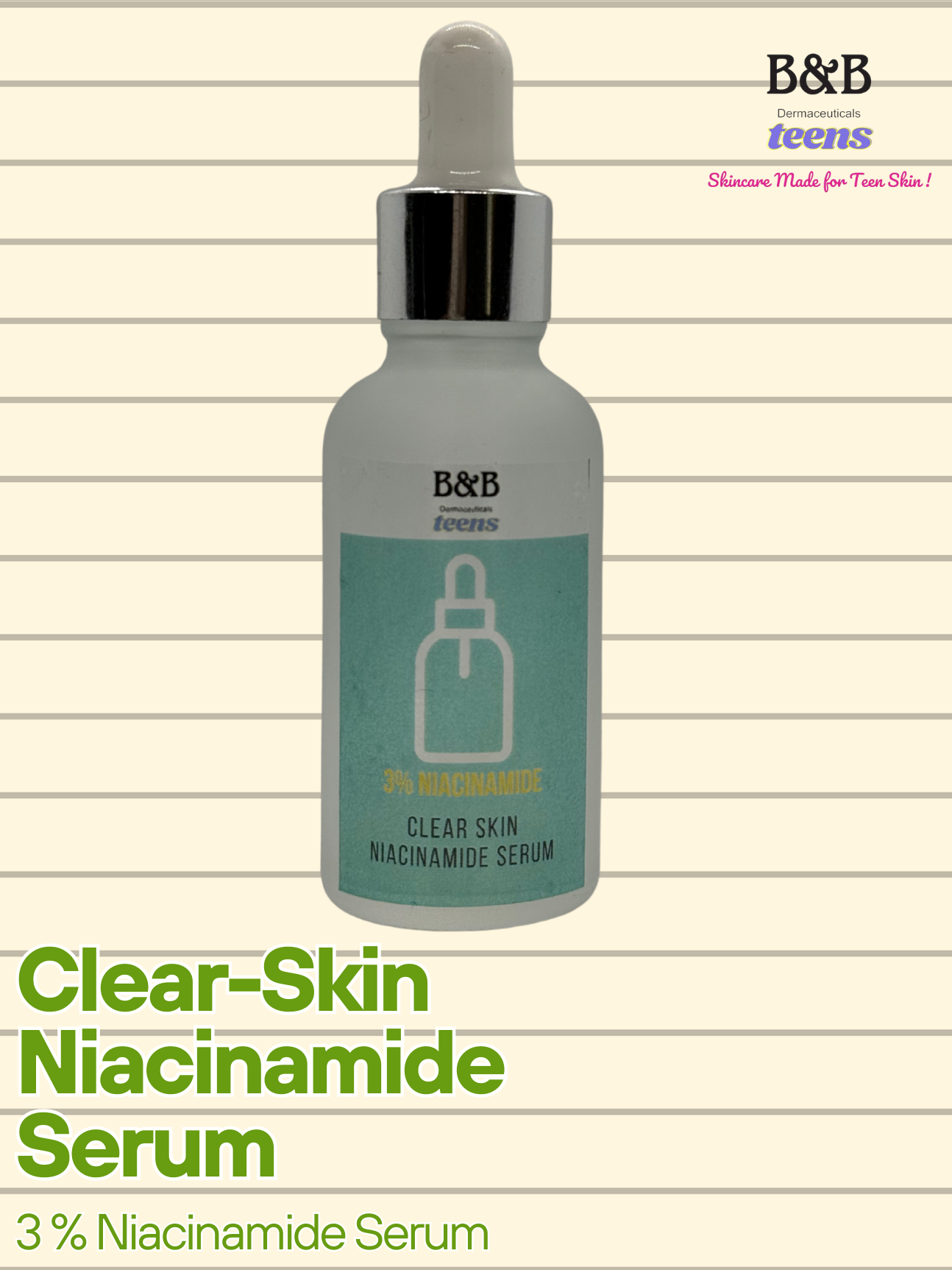 B&B Derma | Clear Skin Niacinamide Serum (3% Niacinamide) | Best Price in Pakistan original skincare product Pakistan