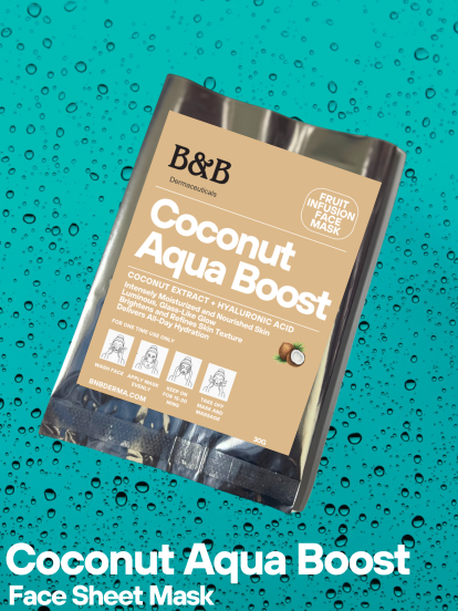B&B Derma | Coconut Aqua Boost Face Sheet Mask | Best Price in Pakistan original skincare product Pakistan Main image