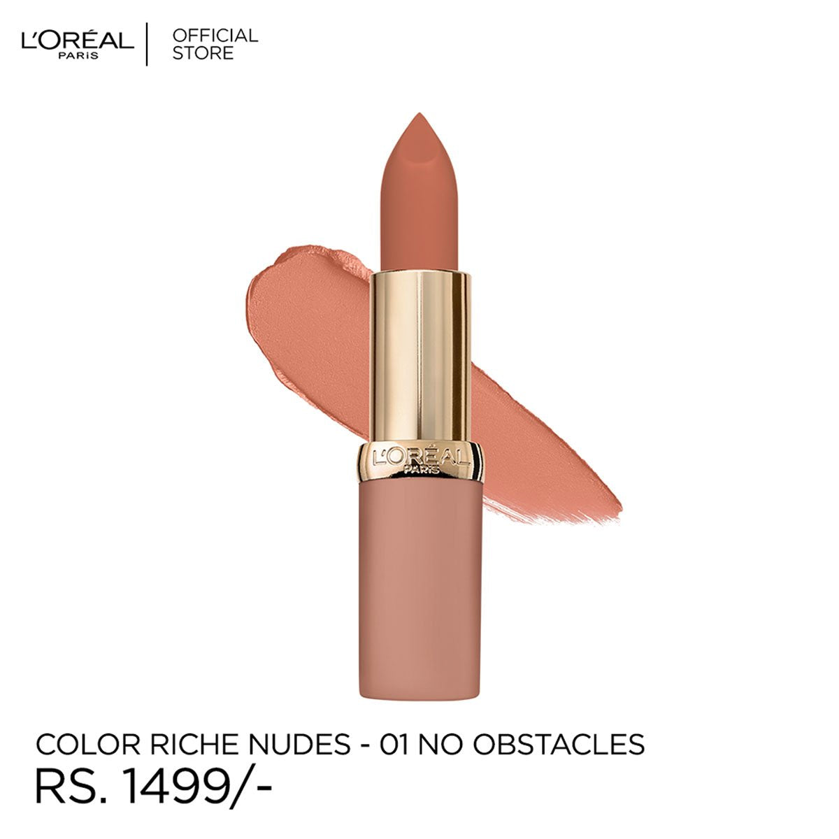 LOreal Paris | Color Riche Free The Nudes Lipstick | 01 No Obstacle | Best Price in Pakistan original skincare product Pakistan