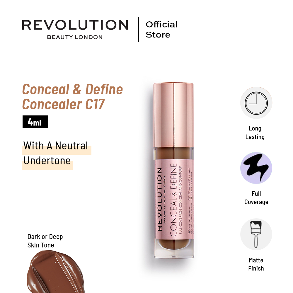 Makeup Revolution Conceal & Define Concealer C17 4ml | Best Price in Pakistan original skincare product Pakistan