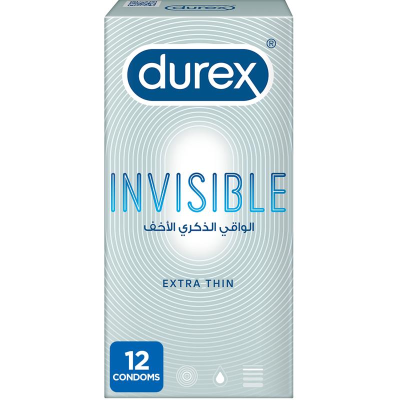 Durex Invisible Condoms 12 Pieces | Best Price in Pakistan original skincare product Pakistan مرکزی تصویر