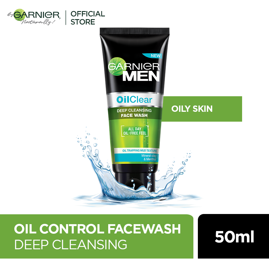Garnier Men Oil Clear Face Wash 50 Ml | Best Price in Pakistan original skincare product Pakistan Main image