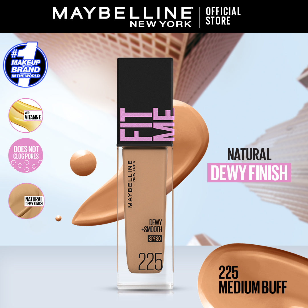 Maybelline Fit Me Dewy+Smooth Foundation 225 Medium Buff Spf | Best Price in Pakistan original skincare product Pakistan