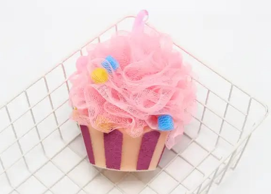 B&B Derma | Cup Cake Shaped Dream Bath Sponge With Loofah | Best Price in Pakistan original skincare product Pakistan