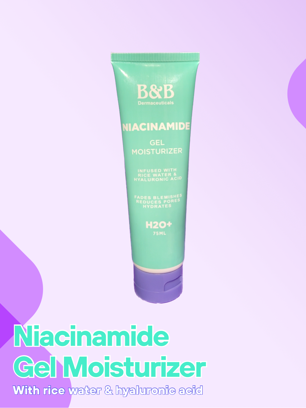 B&B Derma | Niacinamide Gel Moisturizer + Infused With Rice Water & Hyaluronic | Best Price in Pakistan original skincare product Pakistan