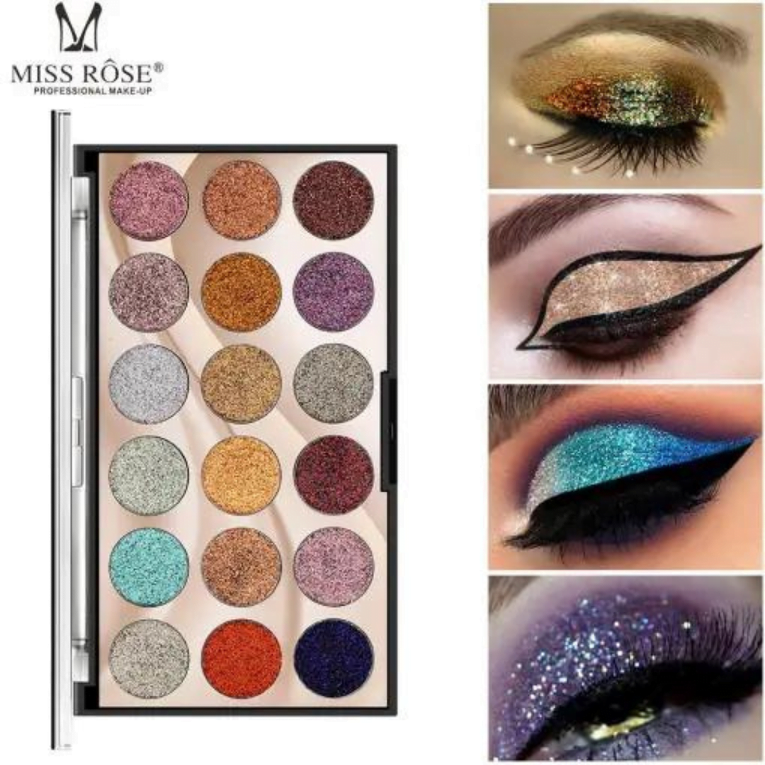 Miss Rose | Glitter 18 Color Glitter | 23G | Best Price in Pakistan original skincare product Pakistan