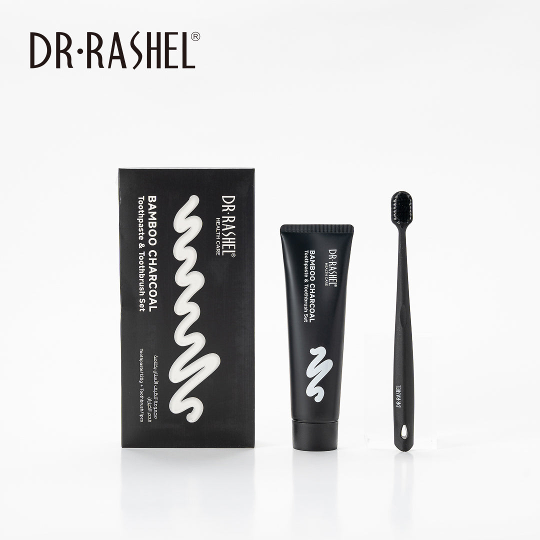 Dr Rashel | Bamboo Charcoal Toothpaste & Toothbrush Set | Best Price in Pakistan original skincare product Pakistan