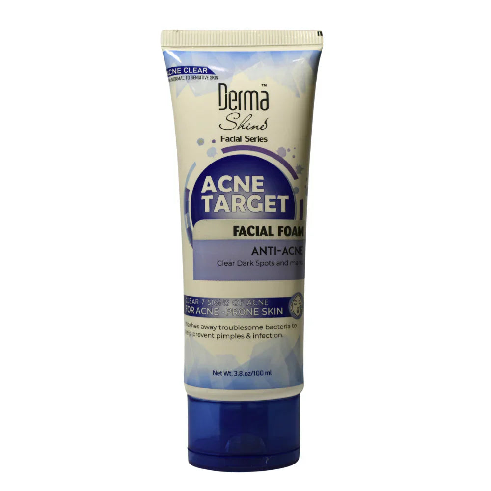 Derma Shine Acne Target Facial Foam Anti-Acne 100 Ml | Best Price in Pakistan original skincare product Pakistan Main image