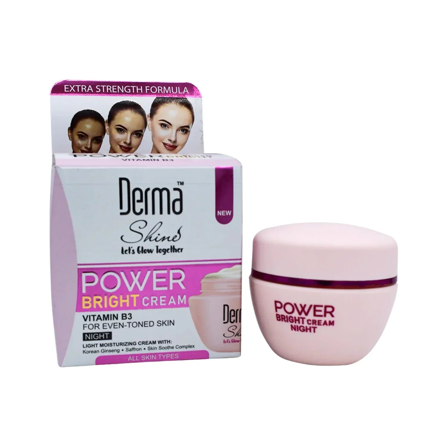 Derma Shine Power Bright Cream Vitamin B3 Night 50G | Best Price in Pakistan original skincare product Pakistan Main image