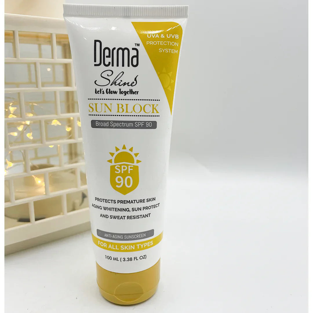 Derma Shine Sun Block Spectrum Spf90 100Ml | Best Price in Pakistan original skincare product Pakistan