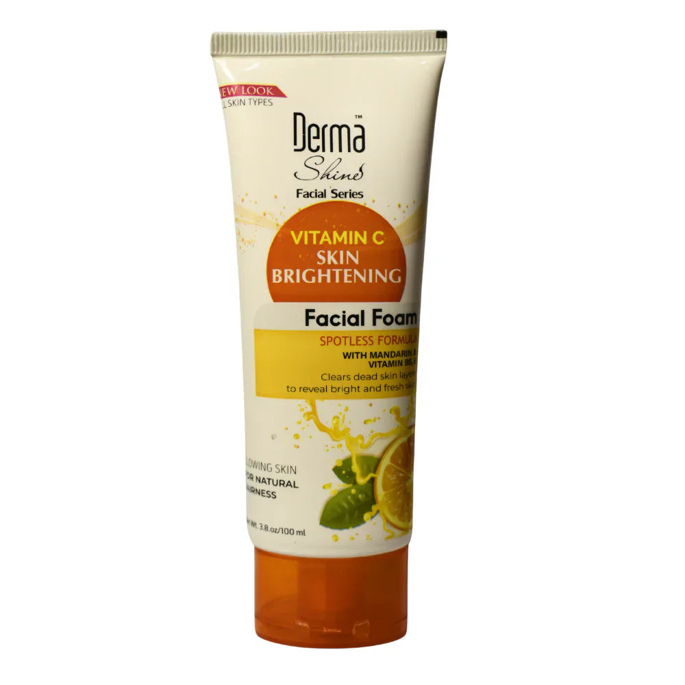 Derma Shine Vitamin C Skin Brightening Facial Foam 100Ml | Best Price in Pakistan original skincare product Pakistan Main image