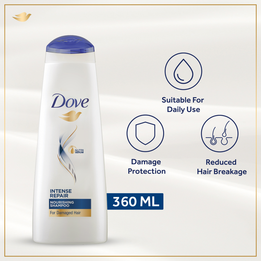 Dove Intense Repair Shampoo | 360ML | Best Price in Pakistan original skincare product Pakistan مرکزی تصویر