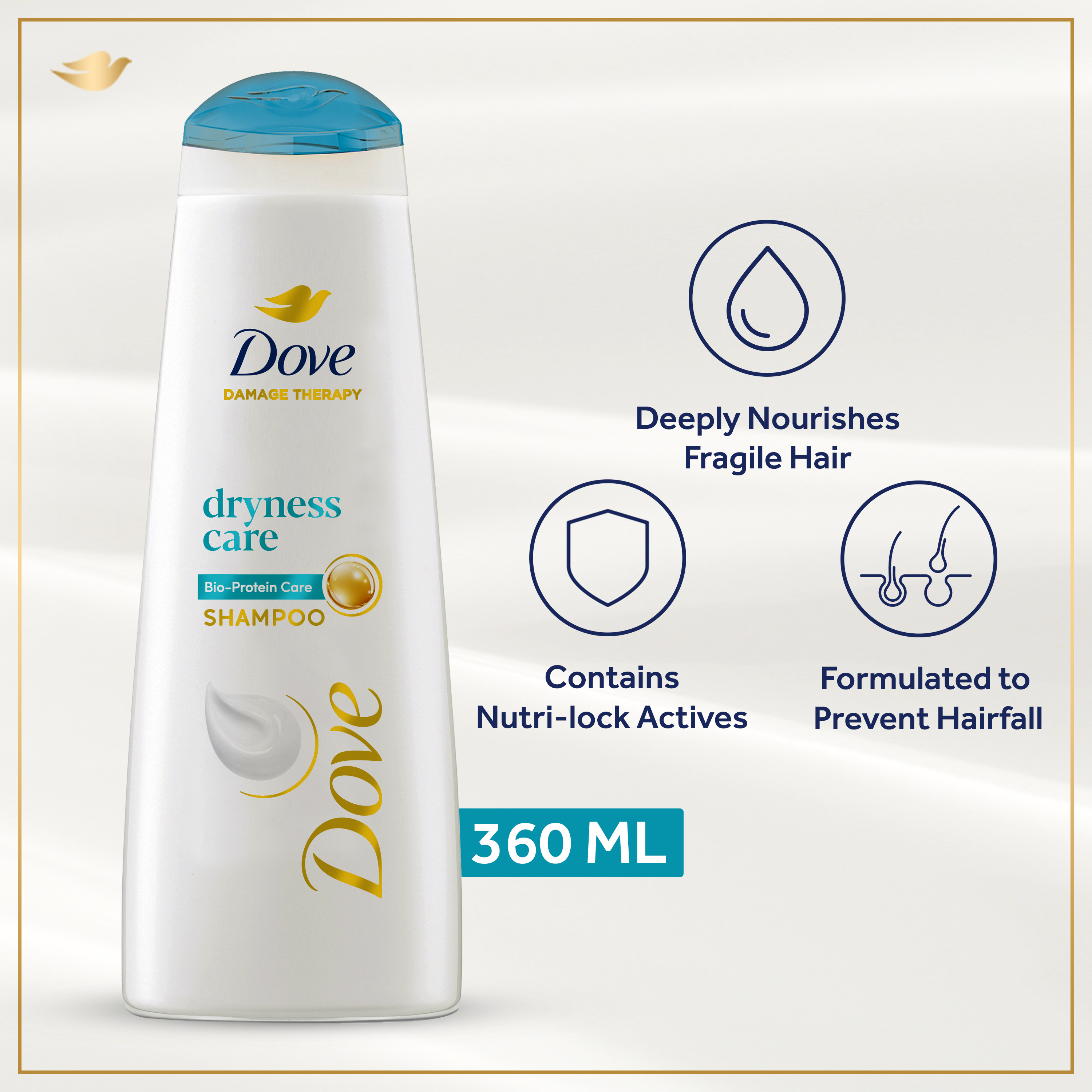 Dove | Dryness Care Shampoo | 360ml | Best Price in Pakistan original skincare product Pakistan