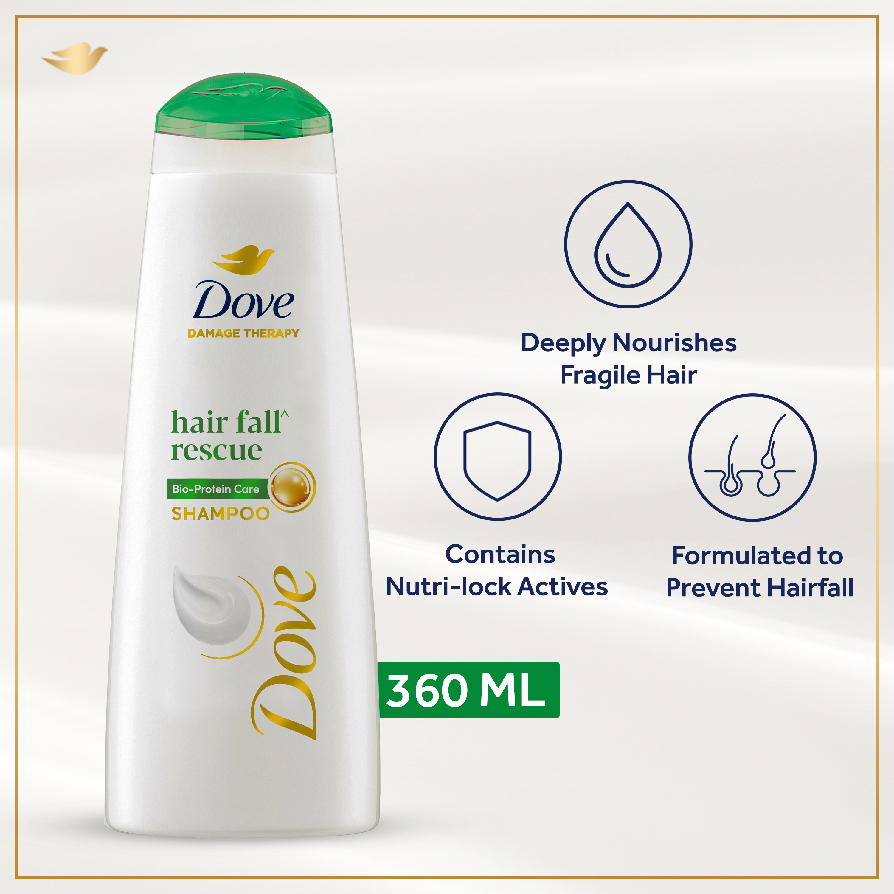 Dove | Hairfall Rescue Shampoo | 360ml | Best Price in Pakistan original skincare product Pakistan