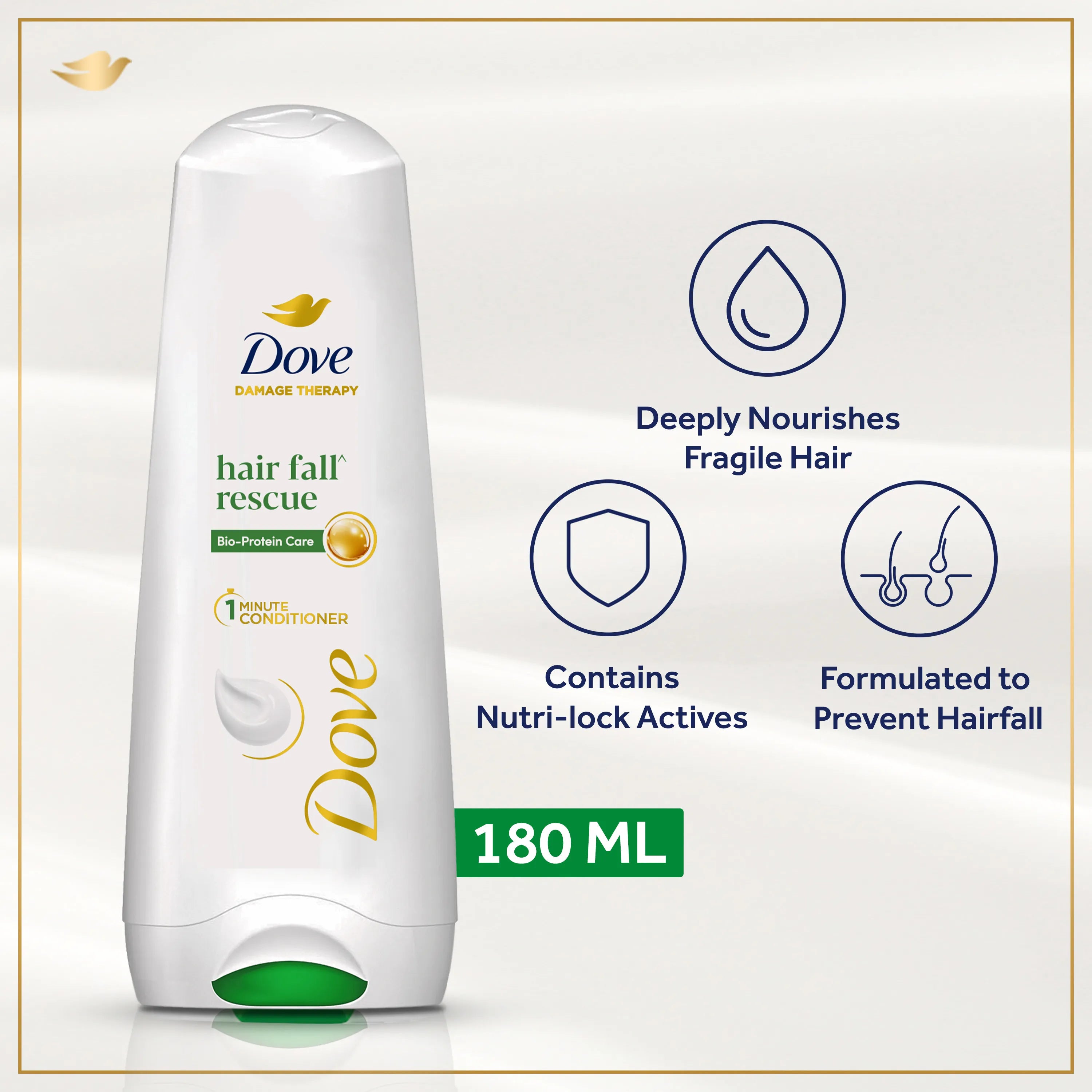 Dove Hairfall Rescue Conditioner | 180ml | Best Price in Pakistan original skincare product Pakistan مرکزی تصویر