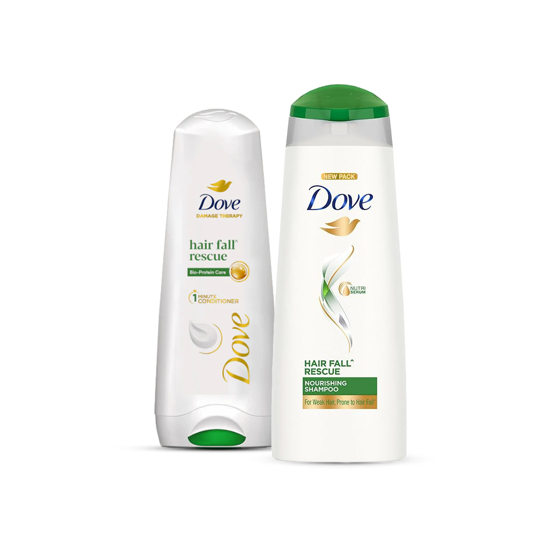 Bundle | Dove Shampoo Hairfall Rescue | 175Ml + Dove Conditioner Hairfall Rescue | 180Ml | Best Price in Pakistan original skincare product Pakistan