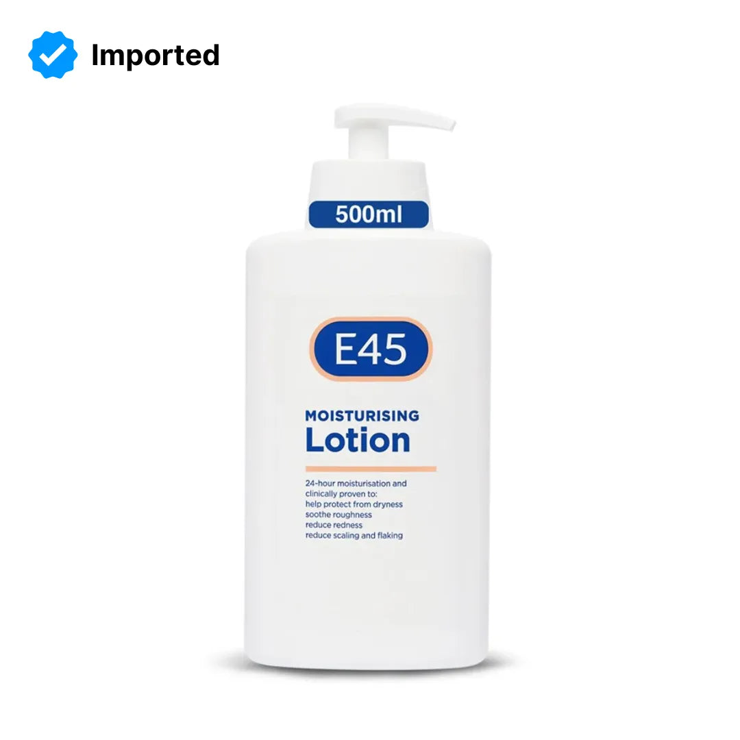 E45 Pump Moisturising Lotion | 500ml | Best Price in Pakistan original skincare product Pakistan مرکزی تصویر