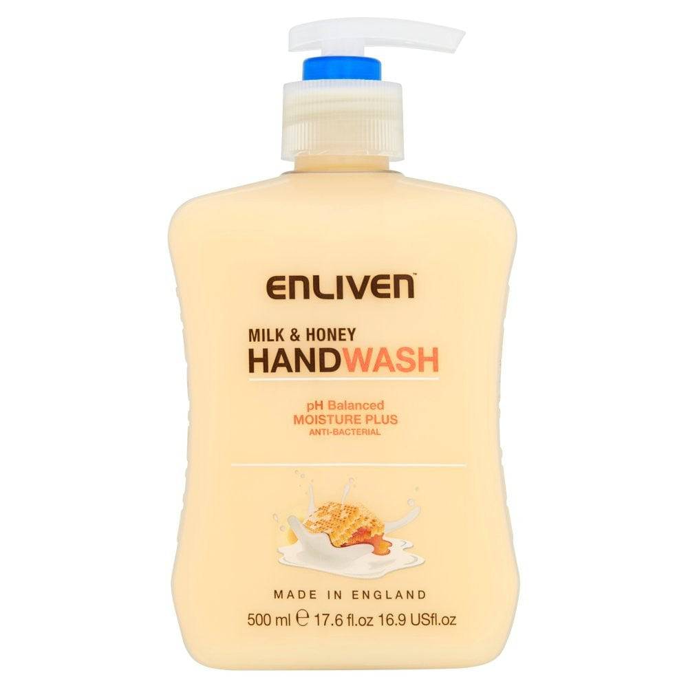 Enliven Hand Wash Anti-Bacterial Milk & Honey 500Ml | Best Price in Pakistan original skincare product Pakistan مرکزی تصویر