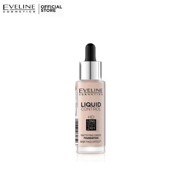 Eveline Liquid Control Mattifying Drops Foundation | 5 Ivory | Best Price in Pakistan original skincare product Pakistan مرکزی تصویر
