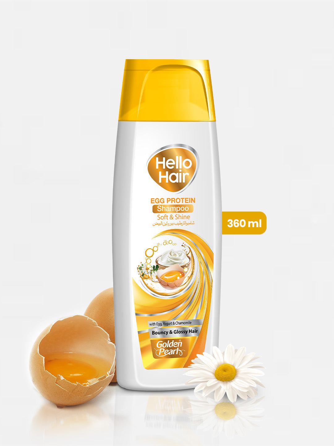 Golden Pearl Hello Hair | Egg Protein Shampoo | 360ml | Best Price in Pakistan original skincare product Pakistan Main image