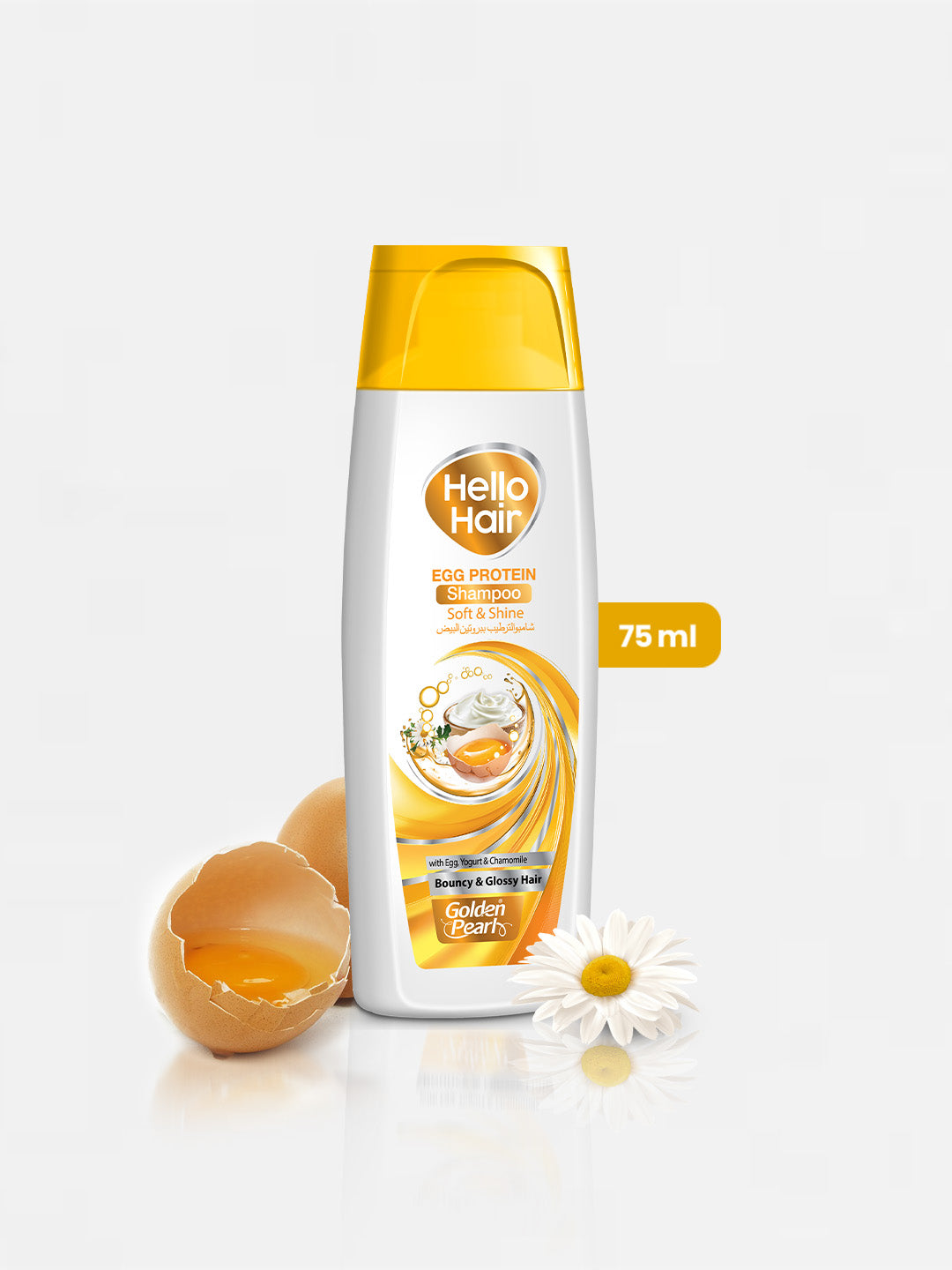 Golden Pearl Hello Hair | Egg Protein Shampoo | 75ml | Best Price in Pakistan original skincare product Pakistan