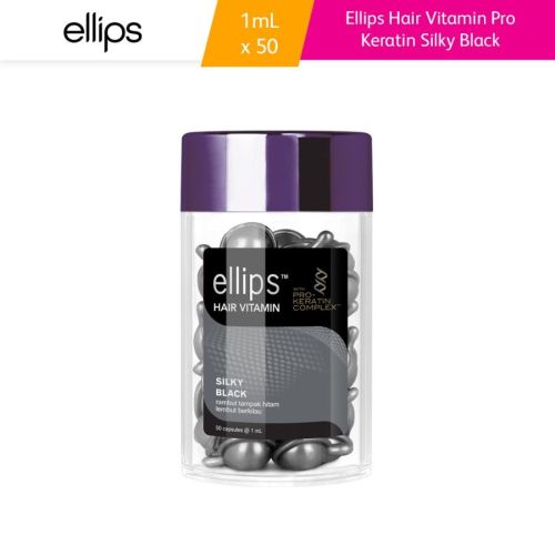 Ellips Hair Vitamin Capsule Shiny Black With Candlenut & Aloe Vera Oil 50'S (Black) | Best Price in Pakistan original skincare product Pakistan Main image