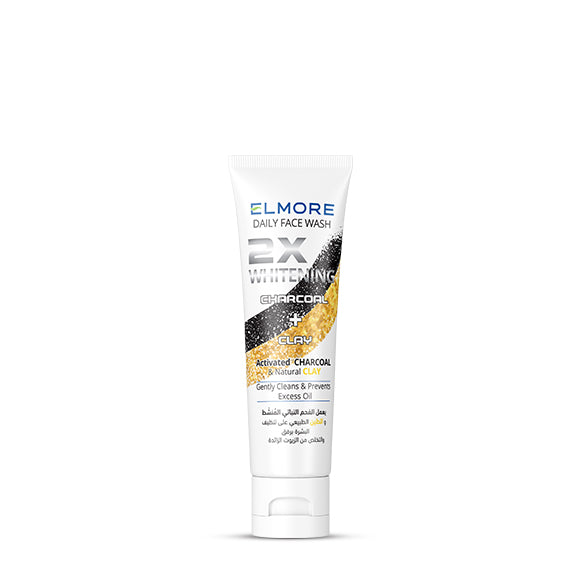 Elmore Charcoal + Clay 2X Whitening Daily Face Wash | Best Price in Pakistan original skincare product Pakistan Main image